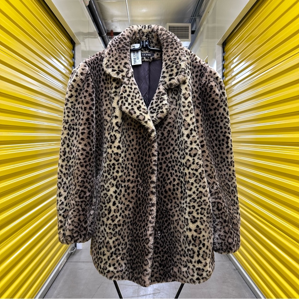 Vintage Leopard Faux Fur Jacket